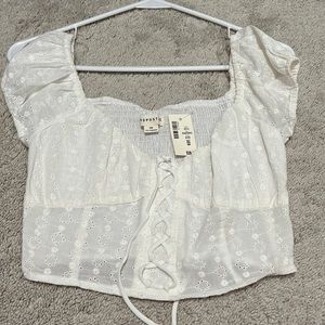 Aeropostale white crop top